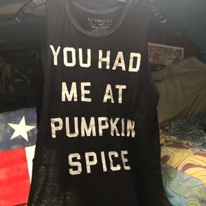 Pumpkin spice muscle tank